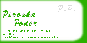 piroska poder business card